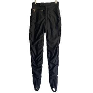 Vintage Bogner Ski‎ Pants Women Stirrup High Waist Ski Snow Black Small Size 4/6